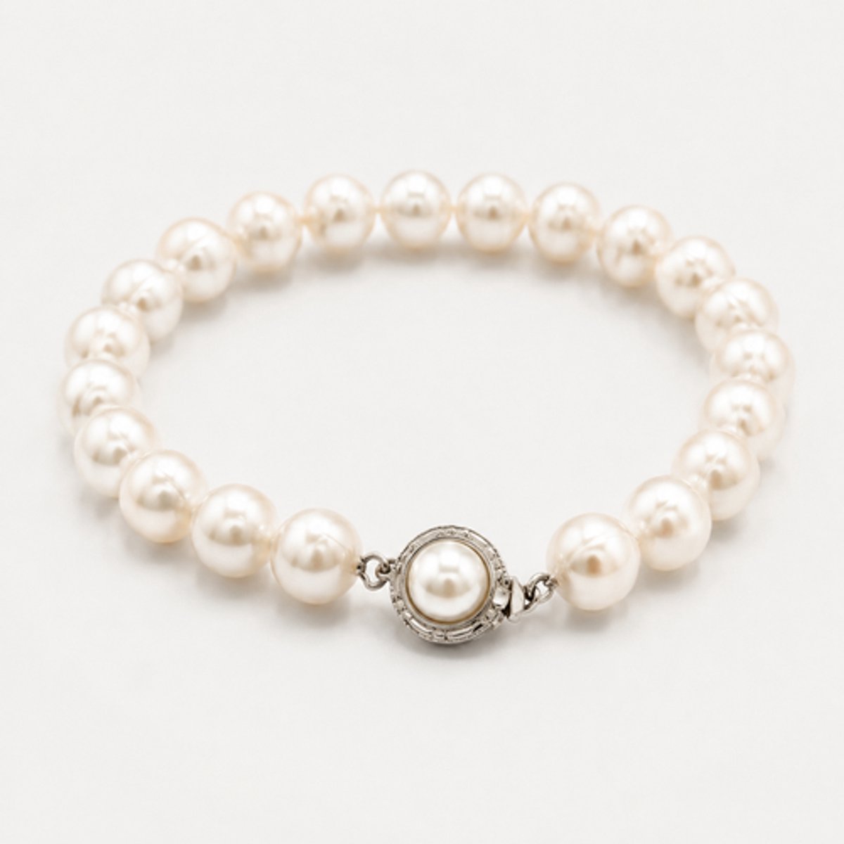 N3 Collecties Klassieke armband met witte Zoetwater Parels Voor Dames