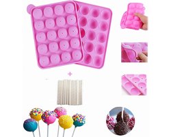 Siliconen Tray voor Popcakes met 20 Holtes - Ideaal voor Lollipops, Cupcakes en Feestjes, BPA-vrij
