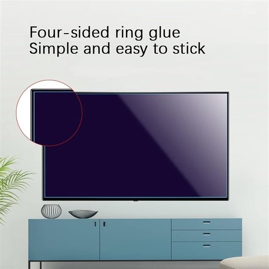 55-inch tv-schermbeschermer, anti-blauw licht anti-reflectie tv-beschermfilm, vermindering van straling Bescherm ogen voor LCD LED OLED QLED 4K HDTV-schermen — afbeelding 3