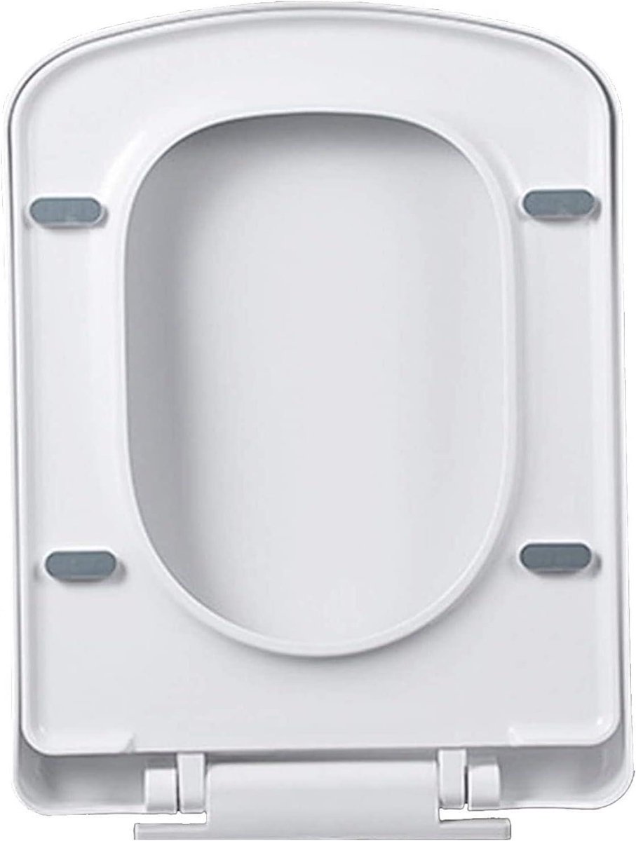 WC-bril D-vorm - Toiletbril Deksel - Badkamer Vernieuwen - Bevestiging van boven - 23.6 x 19.7 cm - Wit