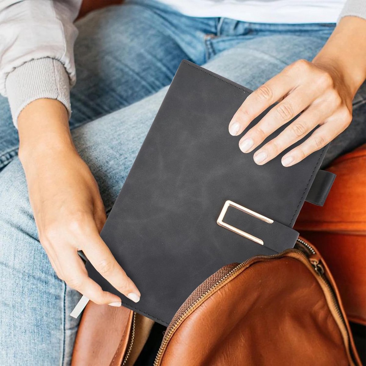 Luxe A5 Notitieboek Leer met Pen en Gesp - 240 Dikkke Pagina's voor Kantoor en School — cadeau in Kalenders & Planners - foto 2