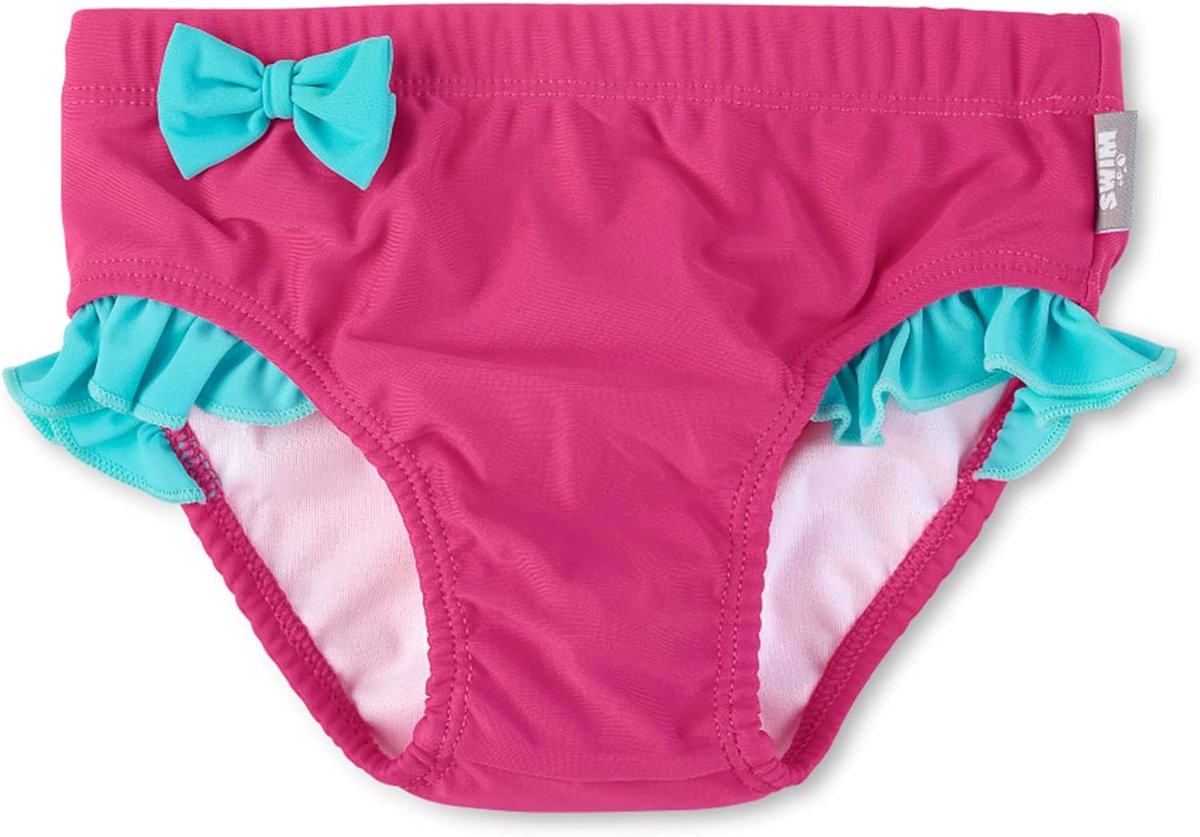 Baby meisjes zwembroek met strik en UV-bescherming 50+ - Magenta