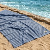 L&G - %100 Katoen Strandlaken 90x180 cm - Badlaken - Reishanddoek - Saunadoek - strandhanddoek - Sneldrogende Badhanddoek - Blauw