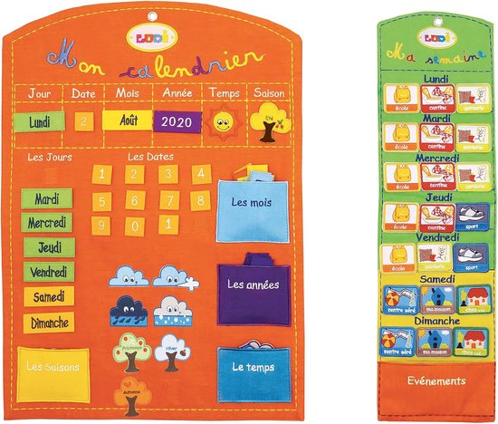 Weekplanner en Kalender voor Kinderen vanaf 3 Jaar - Leer Werkdagen en Activiteiten — afbeelding 3