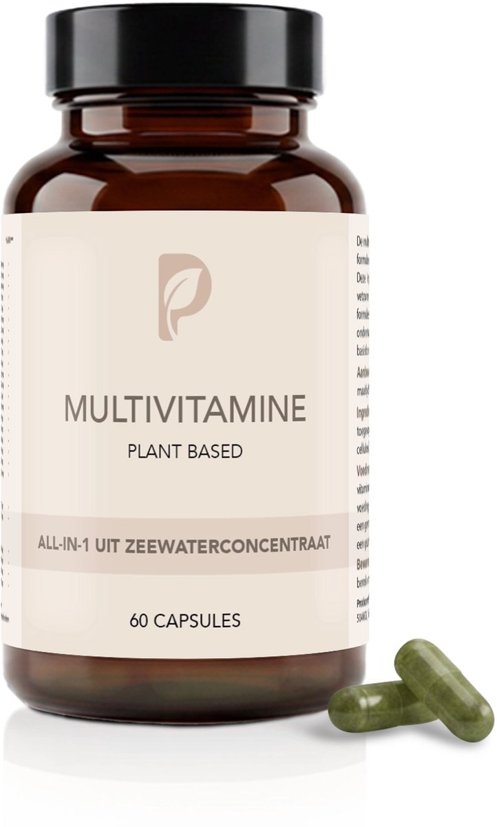Plant Based Body – Dagelijkse Multivitaminen – Complete Plantaardige Formule – Vitamine, Mineralen, Aminozuren & Omega’s uit Algen en Zeewaterconcentraat – Basis voor Energie & Weerstand – Voor Man, Vrouw en Kinderen – 60 Vegan Capsules