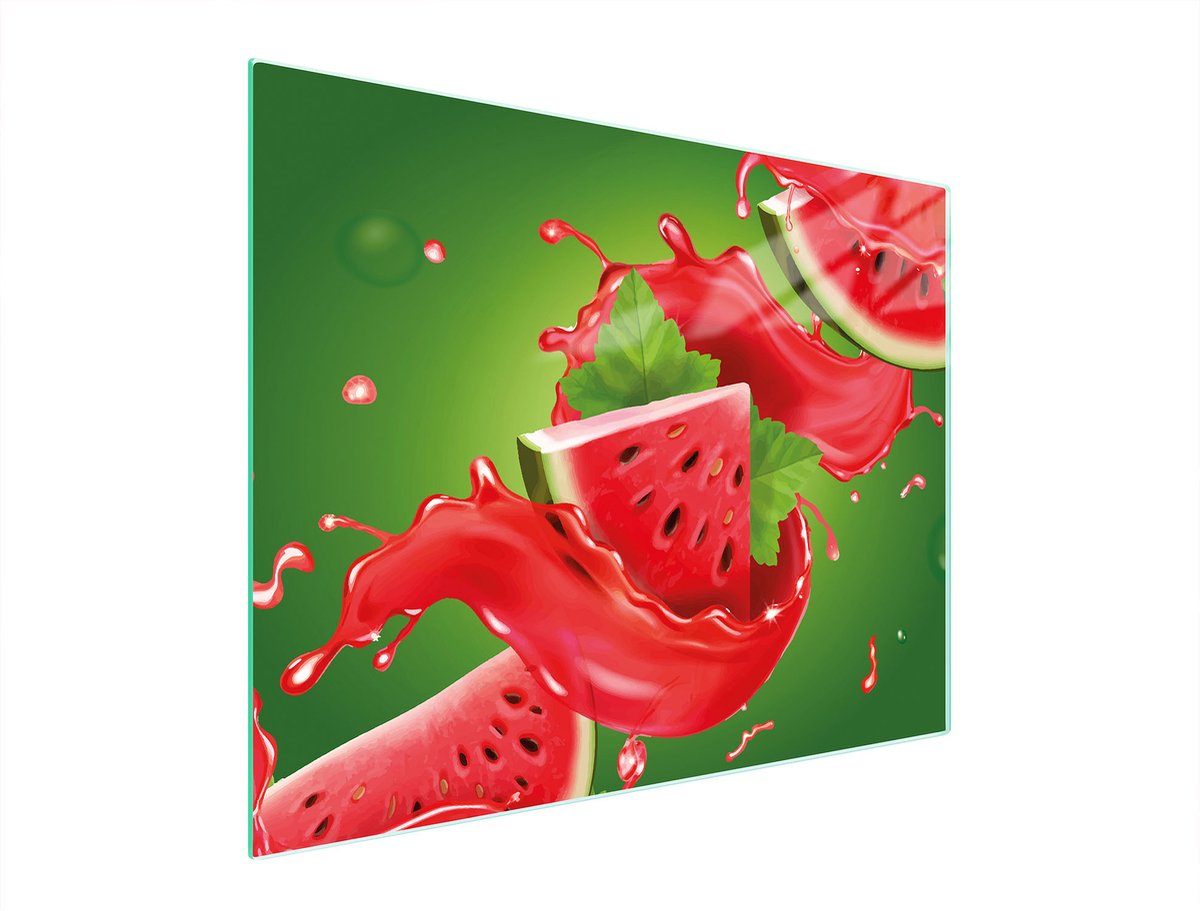 TMK ArtDeko - Snijplank Glas - 52x40 cm - Watermeloenprint - Antislip