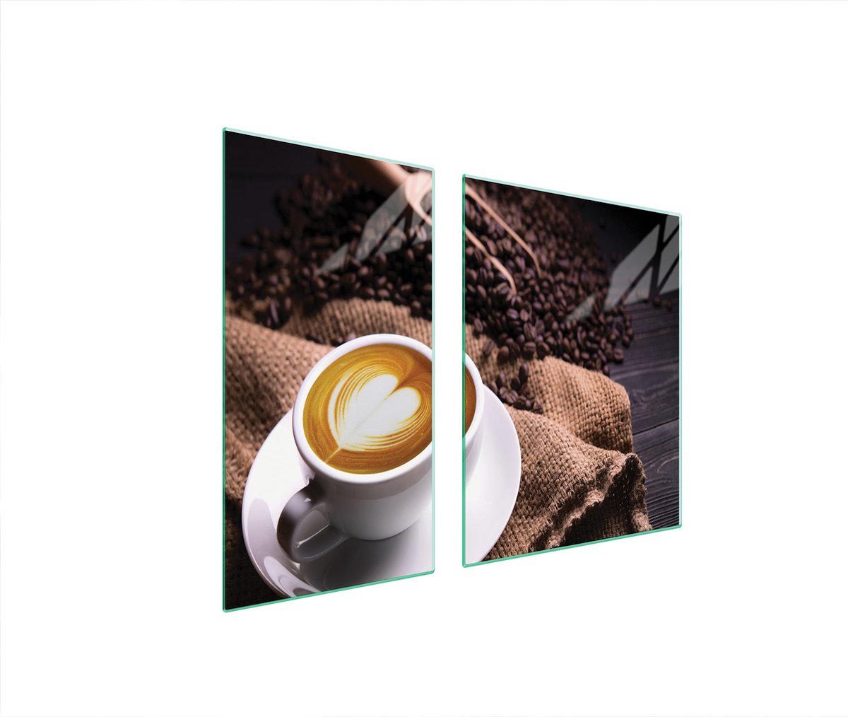 TMK ArtDeko - Snijplank - Koffie - 90x52 cm - Glazen Beschermplaat