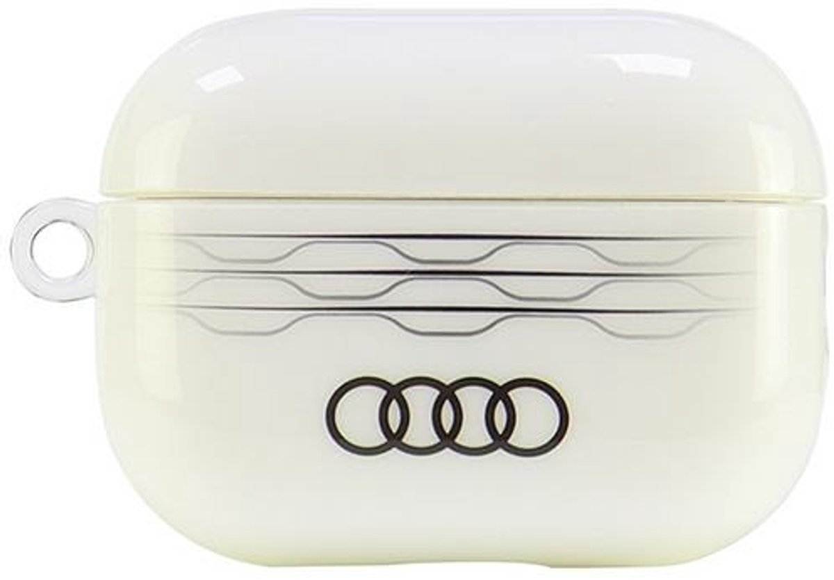 Audi IML Geomatic Pattern AirPods Case - Geschikt voor Apple Airpods Pro 2 - Wit