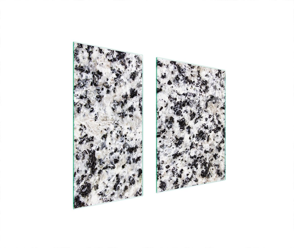 TMK ArtDeko - Beschermplaat voor de kookplaat - Gelaagd Glas - 75x52 cm - Marmer