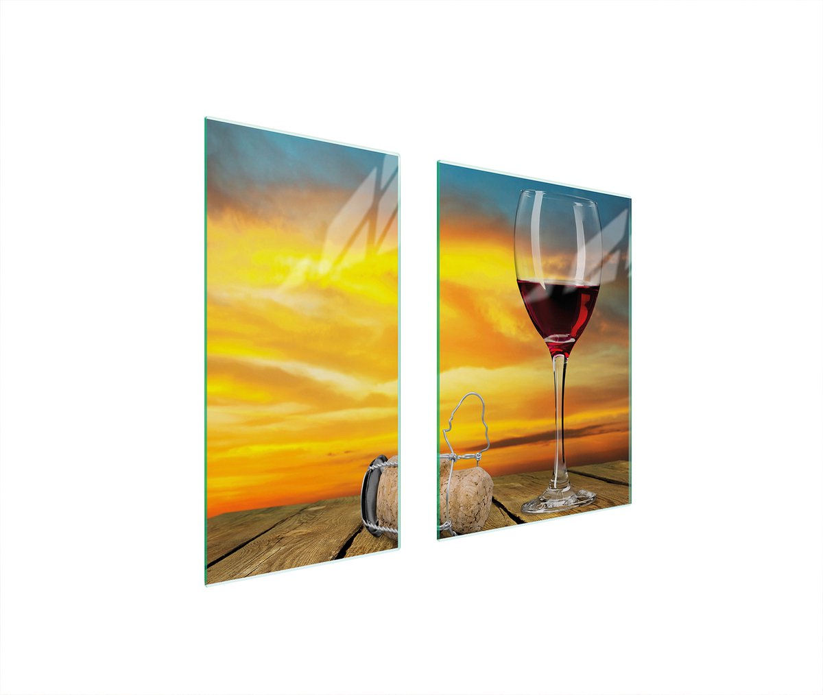 TMK ArtDeko - Snijplank - Glas - 75x52 cm - Wijn