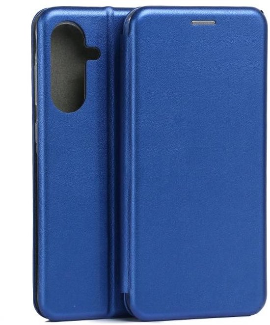 Samsung Galaxy A56 5G Hoesje Blauw Synthetisch Leer Bookcase Magnetische Sluiting Kaartvak
