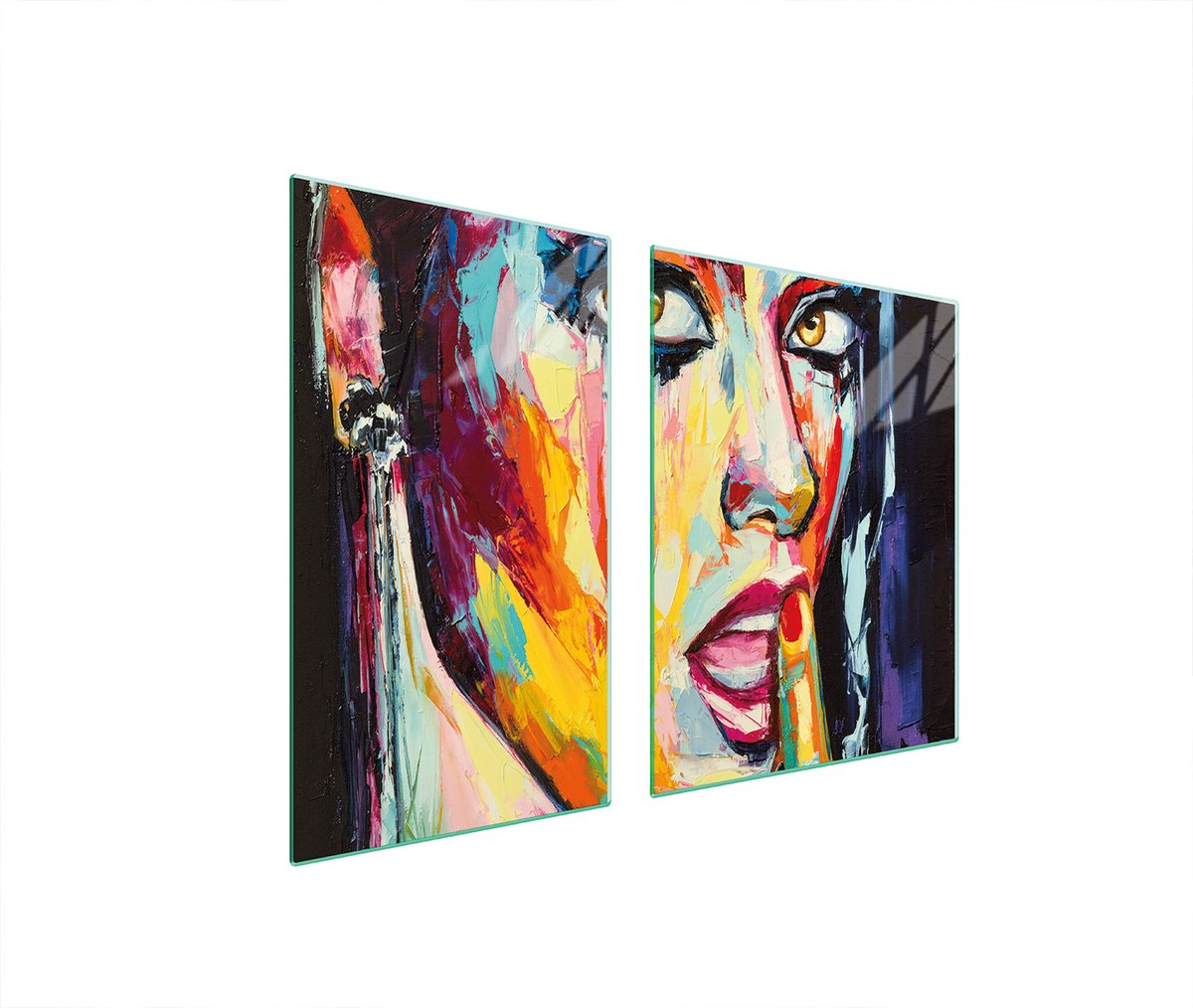 TMK ArtDeko - Snijplank - Glas - 100x52 cm - Kleurrijk