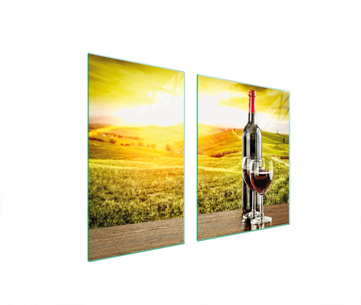 TMK ArtDeko - Snijplank - 100x52 cm - Wijn - Glas