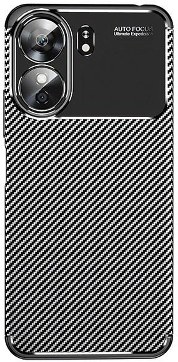 Beline Carbon Armor - Hoesje voor Xiaomi Redmi 13C - Zwart - Premium Bescherming - Antislip