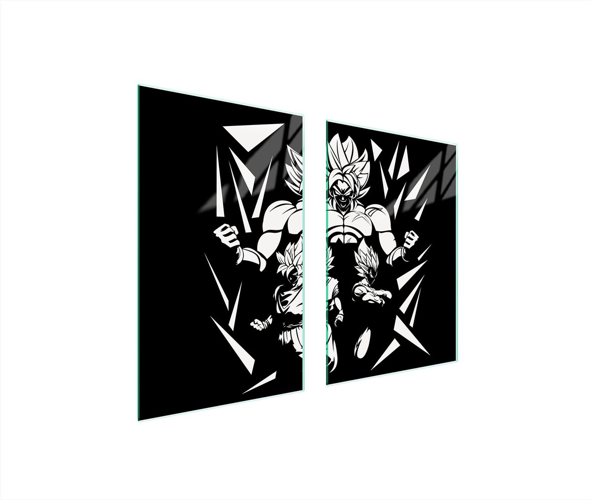 TMK ArtDeko Serie - Glazen Beschermplaat - 35+30x52 cm - Anime - Gehard Glas