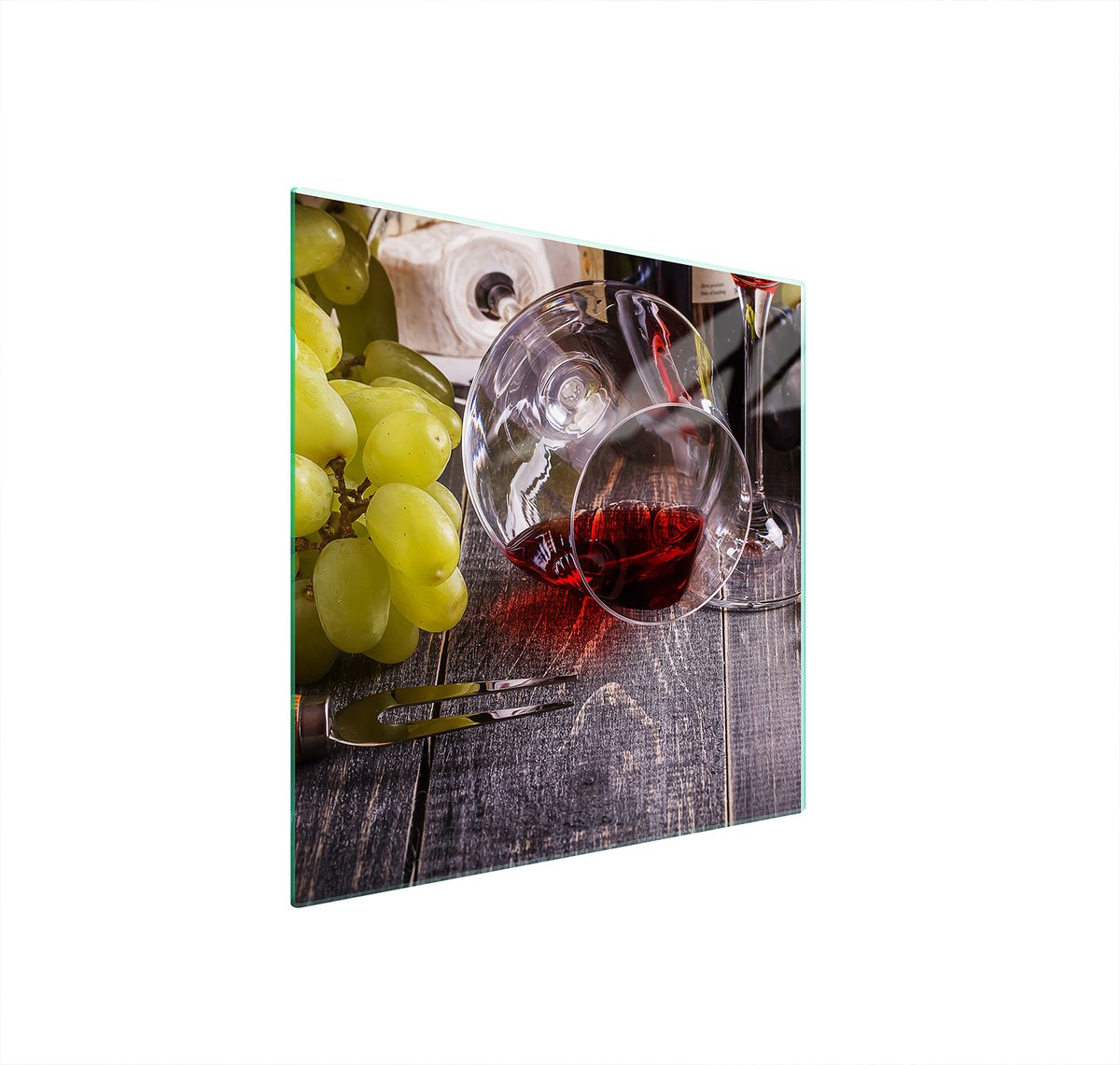 TMK ArtDeko - Snijplank - Glas - 50x52 cm - Wijn Motief