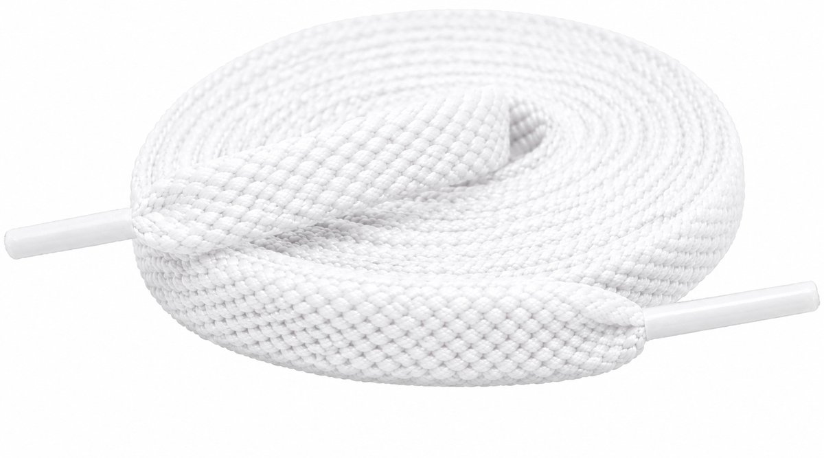 Veters Cirotti | Wit | 120cm | 8mm | Schoenaccessoires - Schoenveters