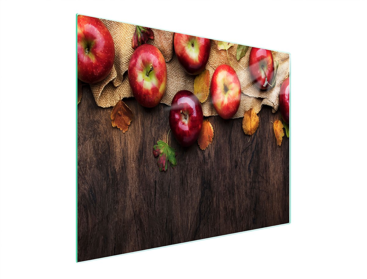 TMK ArtDeko Serie - Snijplank van Gehard Glas - 52x30cm - Appelontwerp