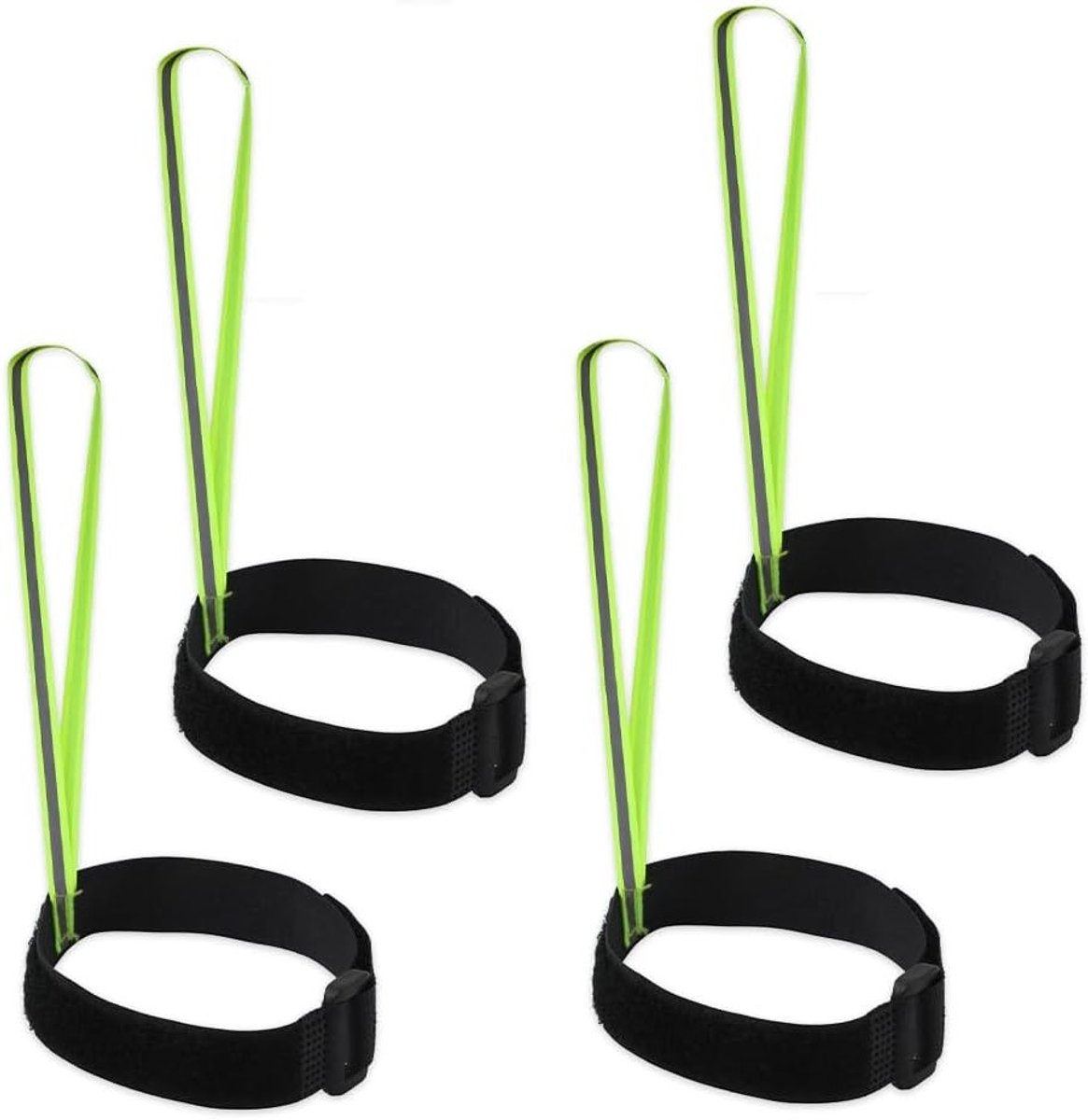 Set van 4 Verstelbare Handschoenriemen van 25 x 24 cm, Reflecterende Handschoenhouders voor Skiën en Sporten, Ideaal voor Organisatie en Veiligheid