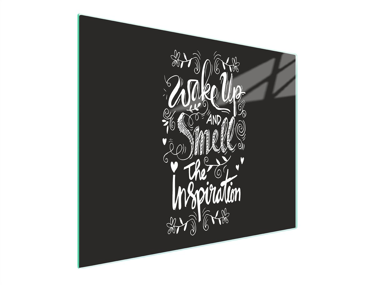 TMK ArtDeko - Snijplank van Gehard Glas - 52x30 cm - Zwart - UV Afdruk