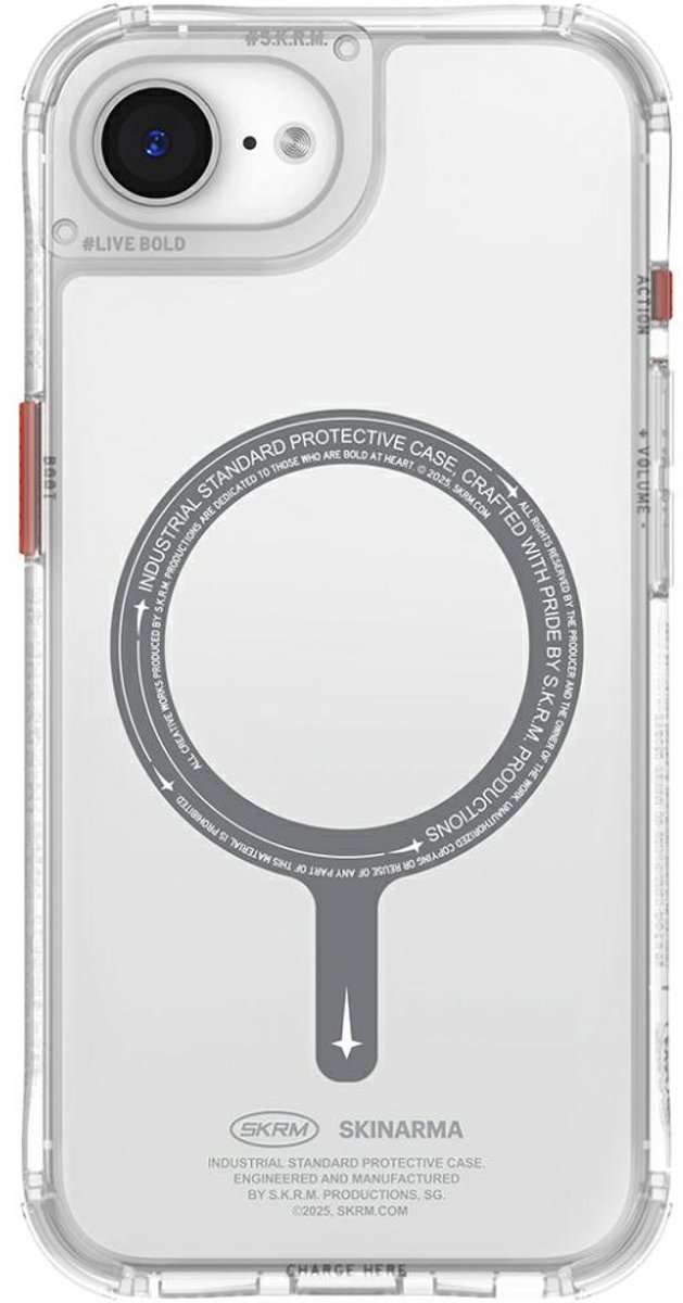Skinarma Saido Serie - Transparant iPhone 16 Hoesje - MagSafe Compatibel - Krasbestendig