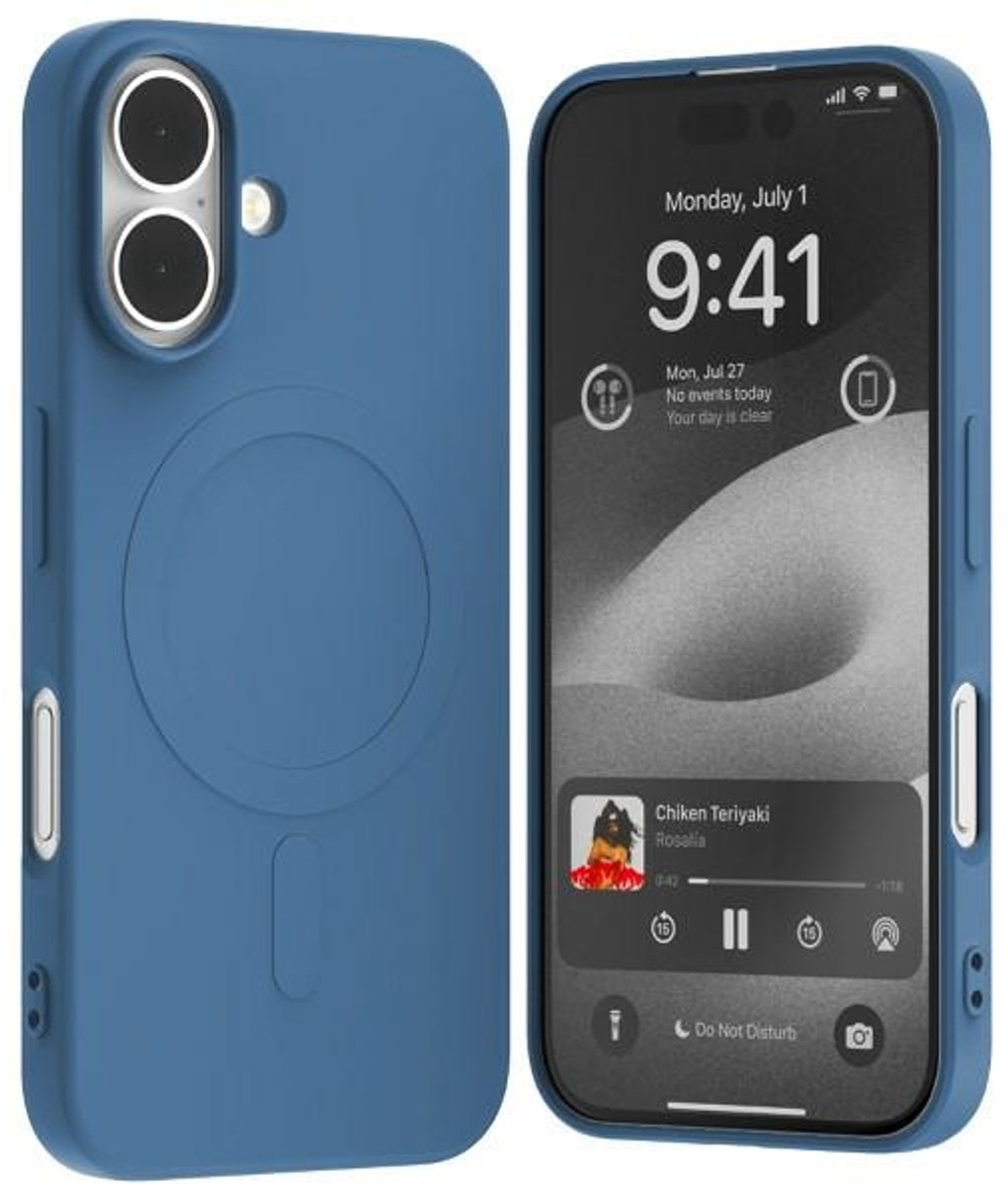 Mercury Voor Magsafe Semi-Silicone Voor Iphone 16 6.1 Rubberen Hoesje
