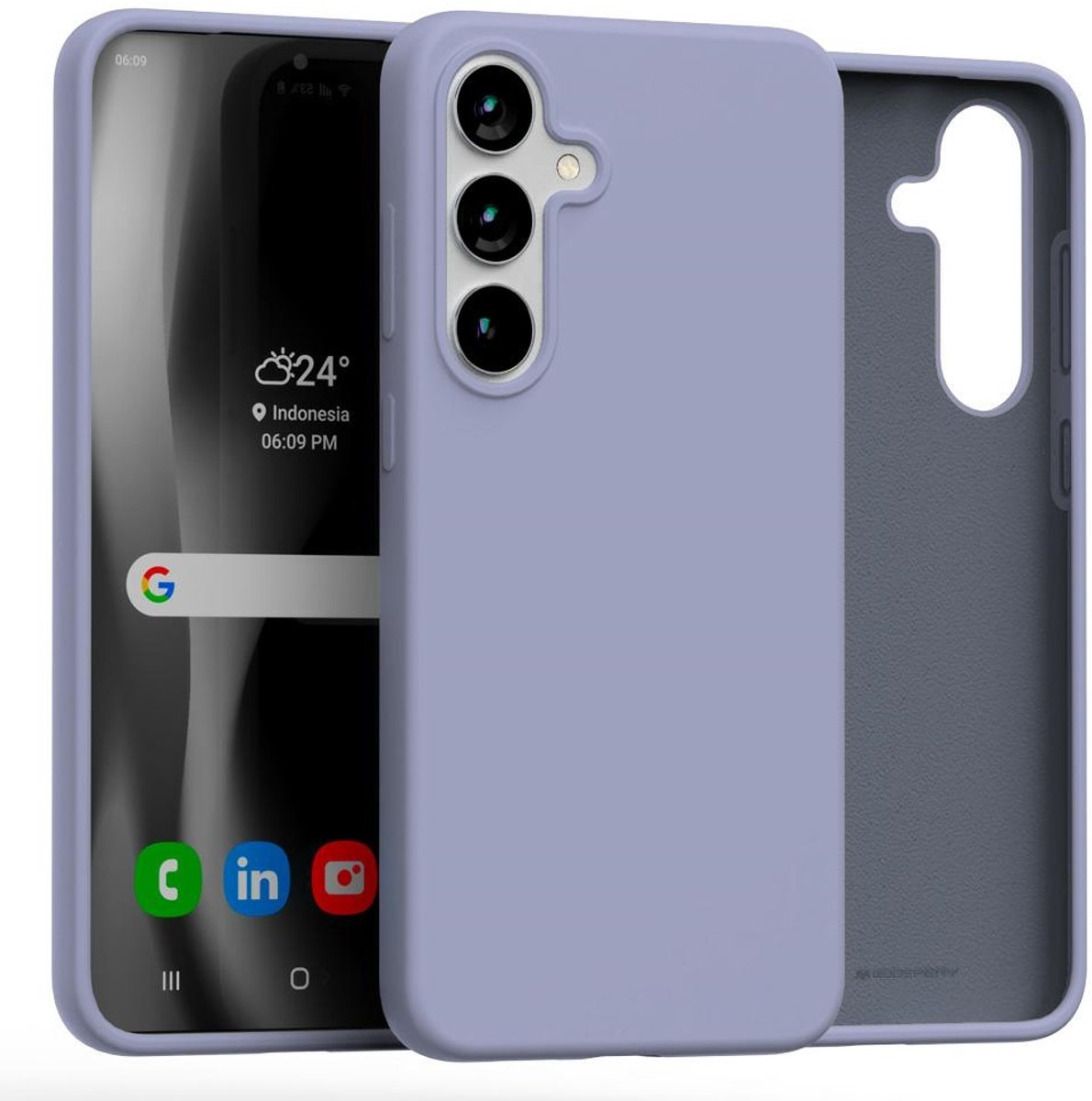 Mercury Silicone - Telefoonhoesje - Samsung Galaxy S25 Plus - Lawendekleur - Silikon