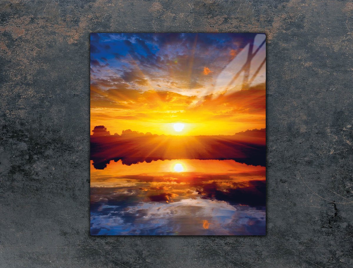 TMK ArtDeko Serie - Glazen Snijplank - 45x52 cm - Zon Design