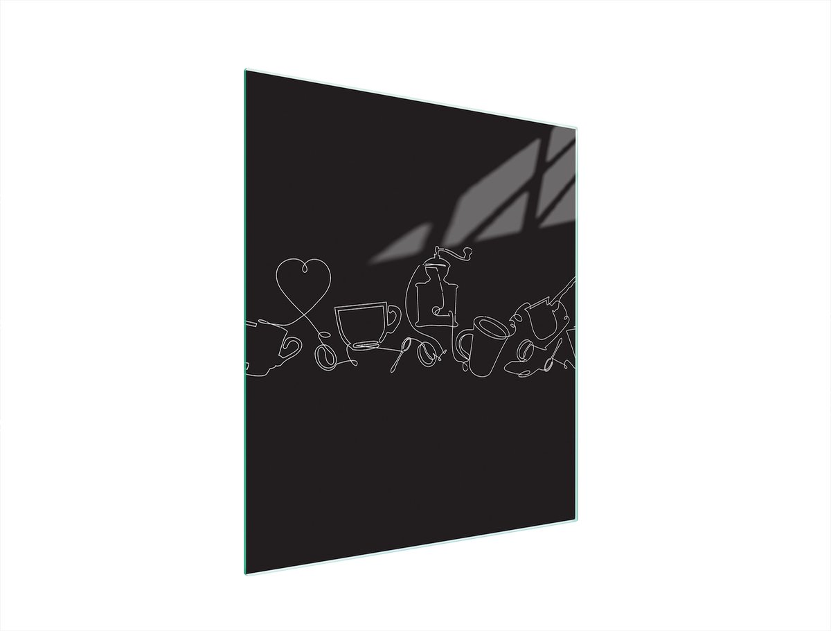 TMK ArtDeko 45x52cm - Snijplank - Zwart - Glas - Hygiënisch