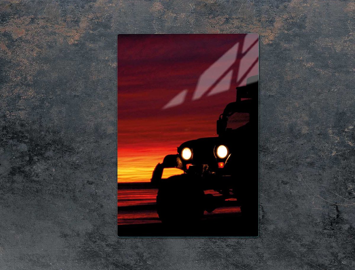 TMK ArtDeko - Snijplank van Glas - 35x52cm - Auto - Veilig en Hygiënisch