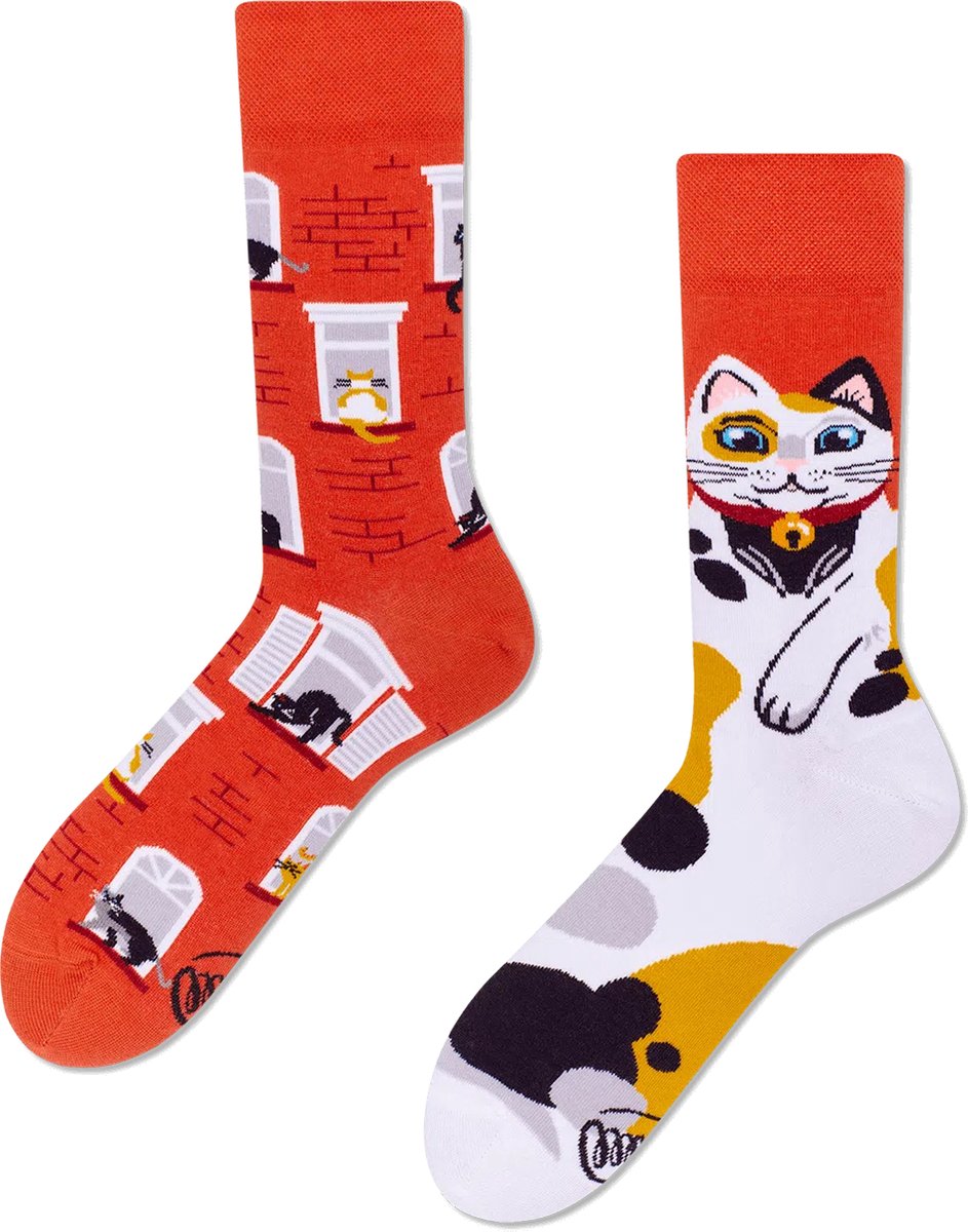 Many Mornings unisex sokken - City Cat - Unisex - Maat: 39 - 42