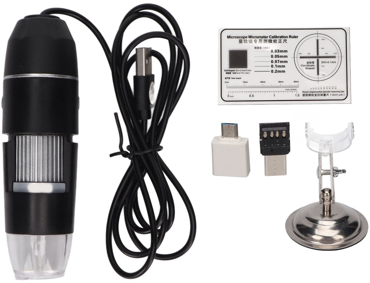 Allecto - Hoofdhuiddetector - Draagbaar diagnoseapparaat - 800 x vergroting - USB-detector voor haarzakjes - Helder beeld - Geschikt voor hoofdhuid...