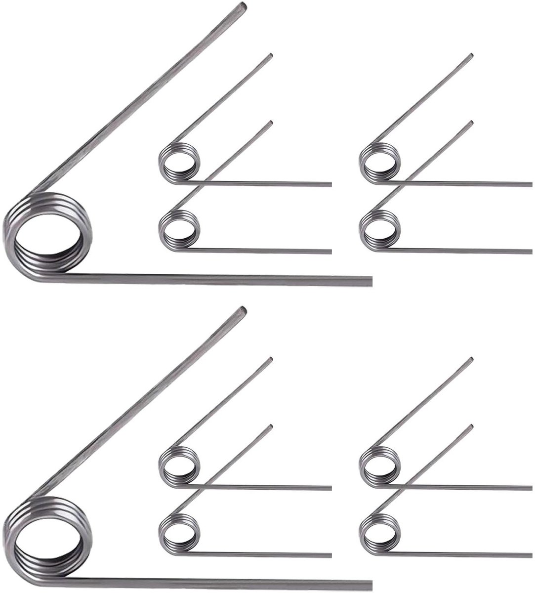 Torsieveer Set - Spiraalveer - Mechanische Toepassingen - Roestvrij Staal - 0.7mm x 4mm - Zilverkleurig