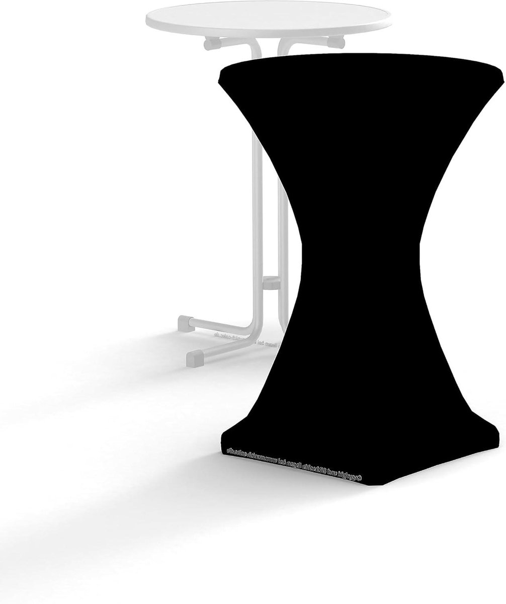 Statafelhoes Premium - Hoes statafel - Feesten en evenementen - Hotelkwaliteit stof - 80 cm - 120 cm - Zwart