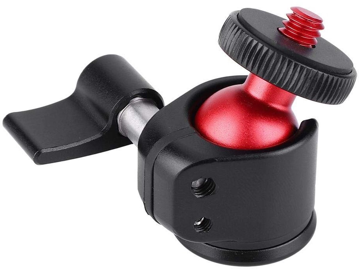 Allecto - Mini Kogelkop Statief - 360 Graden Rotatie - Aluminium Kogelgewricht - Lichtgewicht en Stevig - Perfect voor Digitale Spiegelreflexcamera...