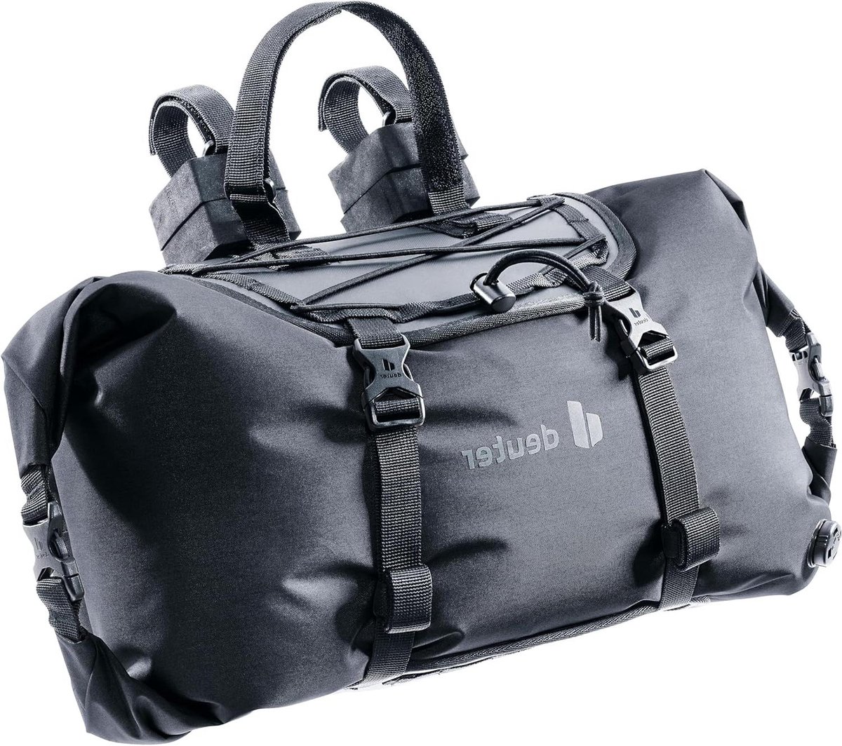 Waterdichte Stuurtas - Fietsbagage Tas - Fietsen Onderweg - Dubbelzijdige Rolsluiting - 14 Liter - Zwart