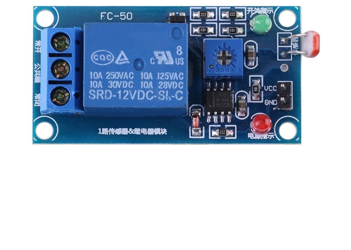Shopcentral - Light Sensor Module - 12V - Automatische schakeling - Compact - Controller - Ideaal voor verlichting - Perfect voor thuisgebruik
