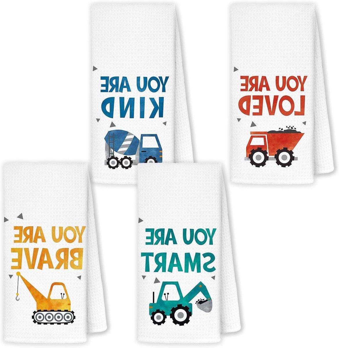 Keukendoeken Set - Theedoeken Vaatdoeken - Keuken Schoonmaken - Wafelstructuur Stof - 4 stuks 61x16cm - Wit