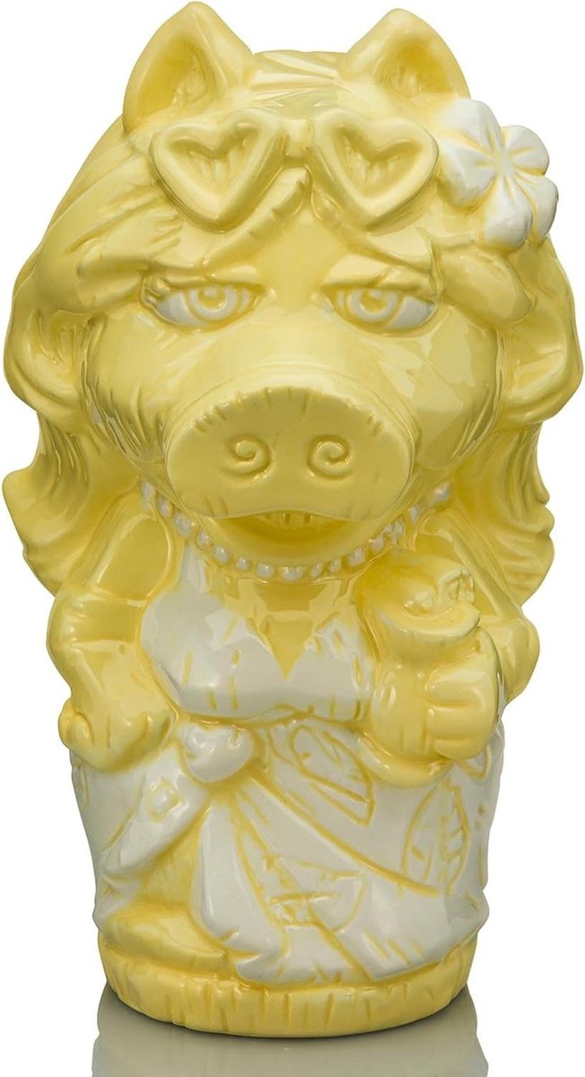 Miss Piggy Mok - Keramische Mok Muppets - Koffie Drinken - Gedetailleerd Beeldhouwwerk - 16 Ounces - Roze