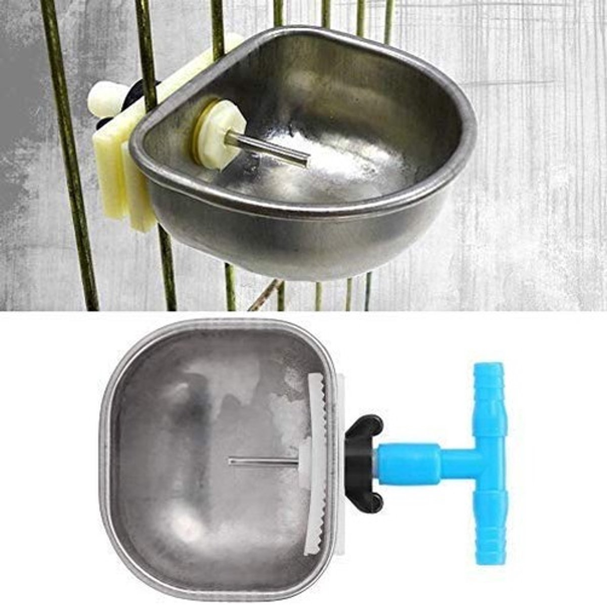 Allecto – Water Feeder – Automatische Konijn Drinker – Roestvrij Staal – Drinkaccessoire – Handbediend – Geschikt voor konijnen