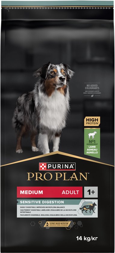 PURINA PRO PLAN Sensitive Digestion Medium Adult - Hondenvoer - Lam - 14 kg