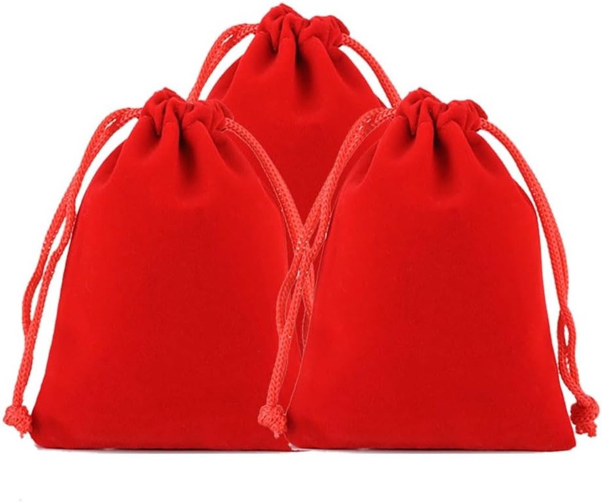 Grote fluwelen zakjes, 10 stuks, 17 x 23 cm, sieradenzakjes voor bruiloften, feestjes en cadeaus, stoffen zakjes met trekkoord, luxe cadeauverpakking