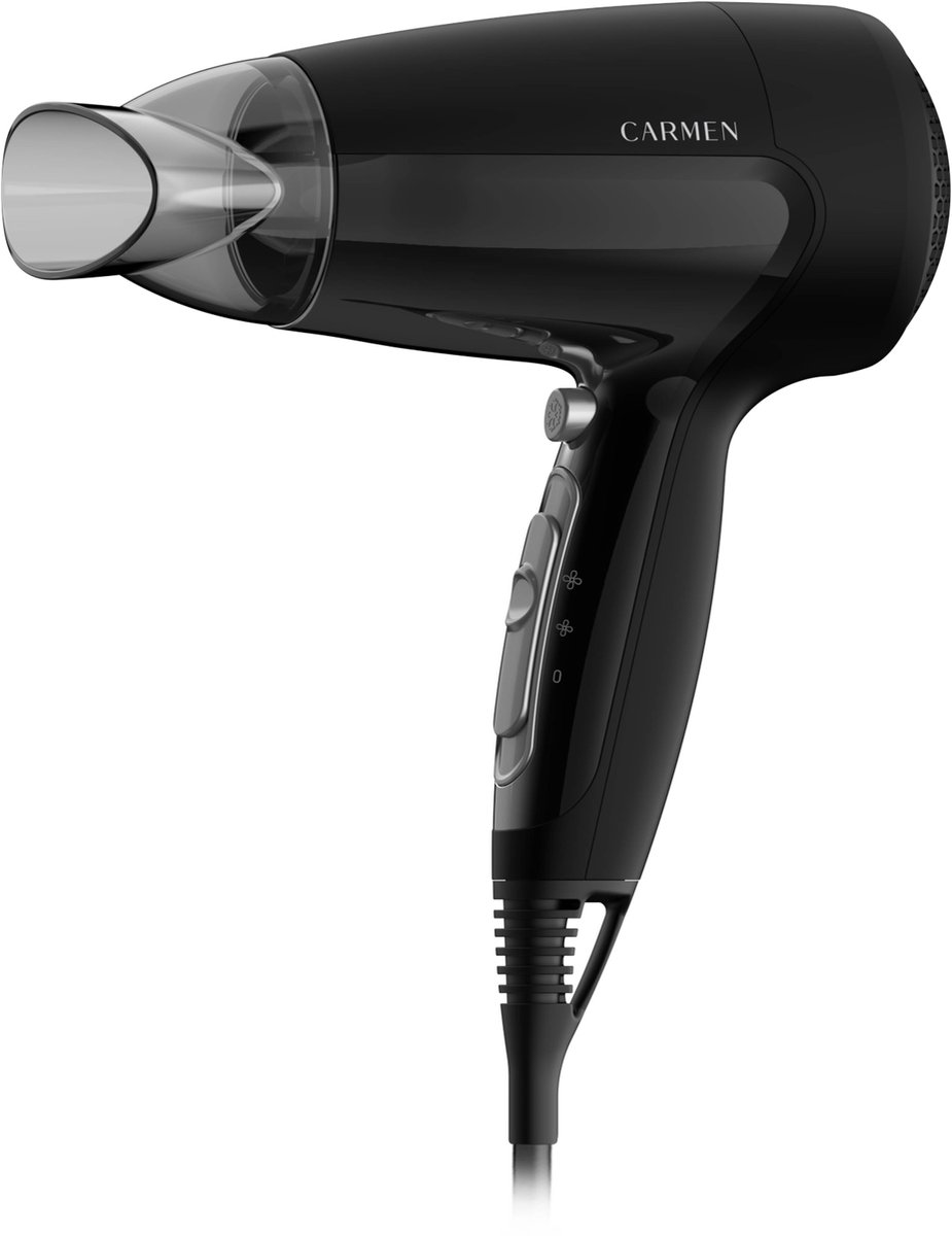 Carmen HD1450 - Föhn - 1400 watt - Coolshot - Zwart — afbeelding 1