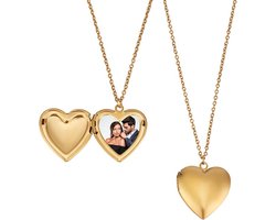 2 stuks hart zak ketting voor vrouwen gouden Memorial Photo Locket hanger 316 chirurgische roestvrij staal materiaal foto DIY Charms Photo Locket Making Kits dat houdt foto's