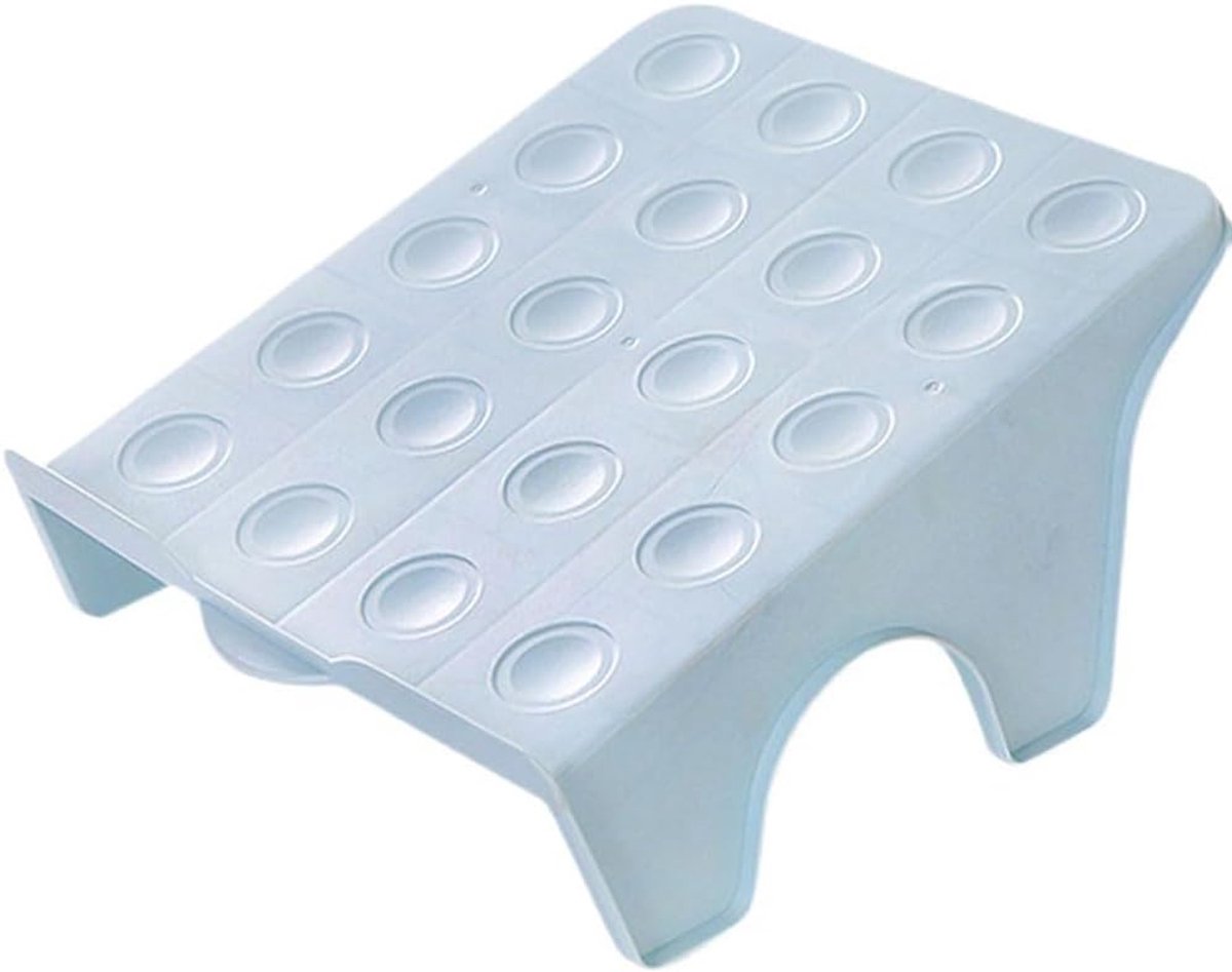 Blauw dubbellaags schoenenrek - 1 stuk - Ruimtebesparend schoenenrek - 25x20.5x11.5 cm - Voor schoenenkast en kledingkast