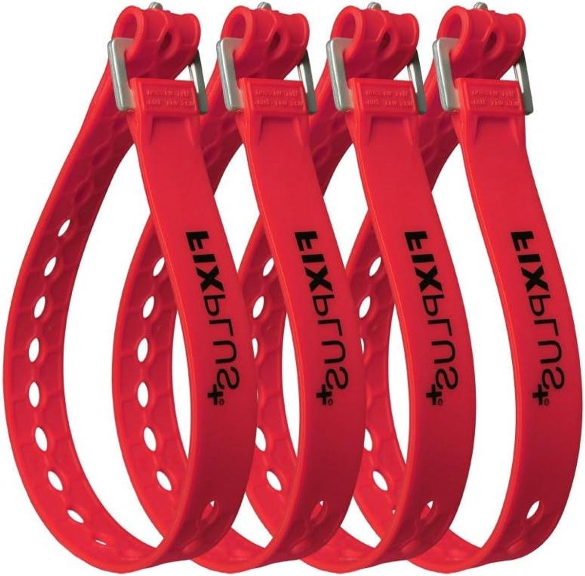Gummizurrband Strap - Spanband Elastiek - Ladingen Bevestigen - Eenvoudige Snelsluiting - 46 cm - Rood
