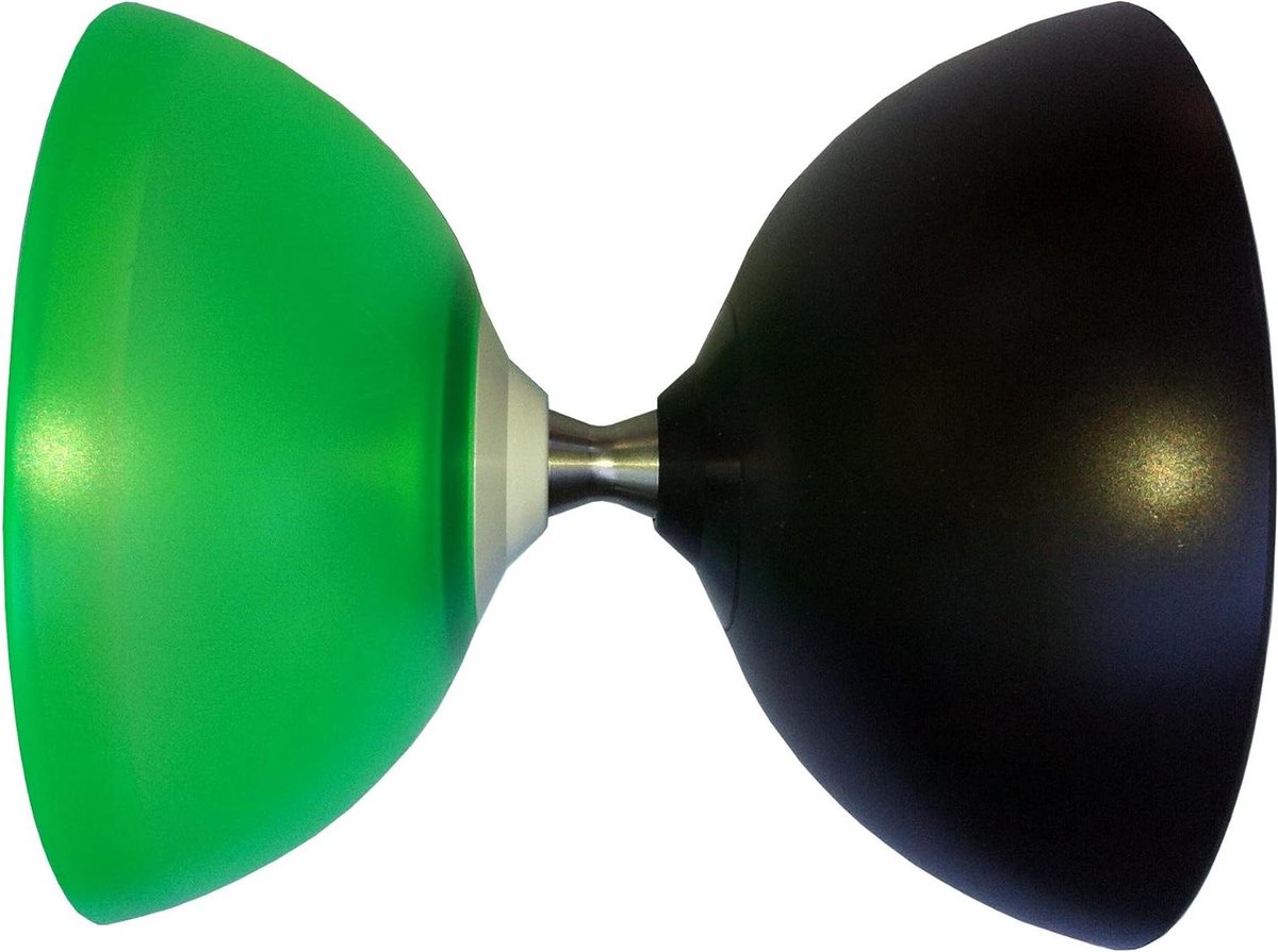 Diabolo - Jojo - Balans Oefenen - Kogellager Vrijloop - 13 cm - Zwart Groen