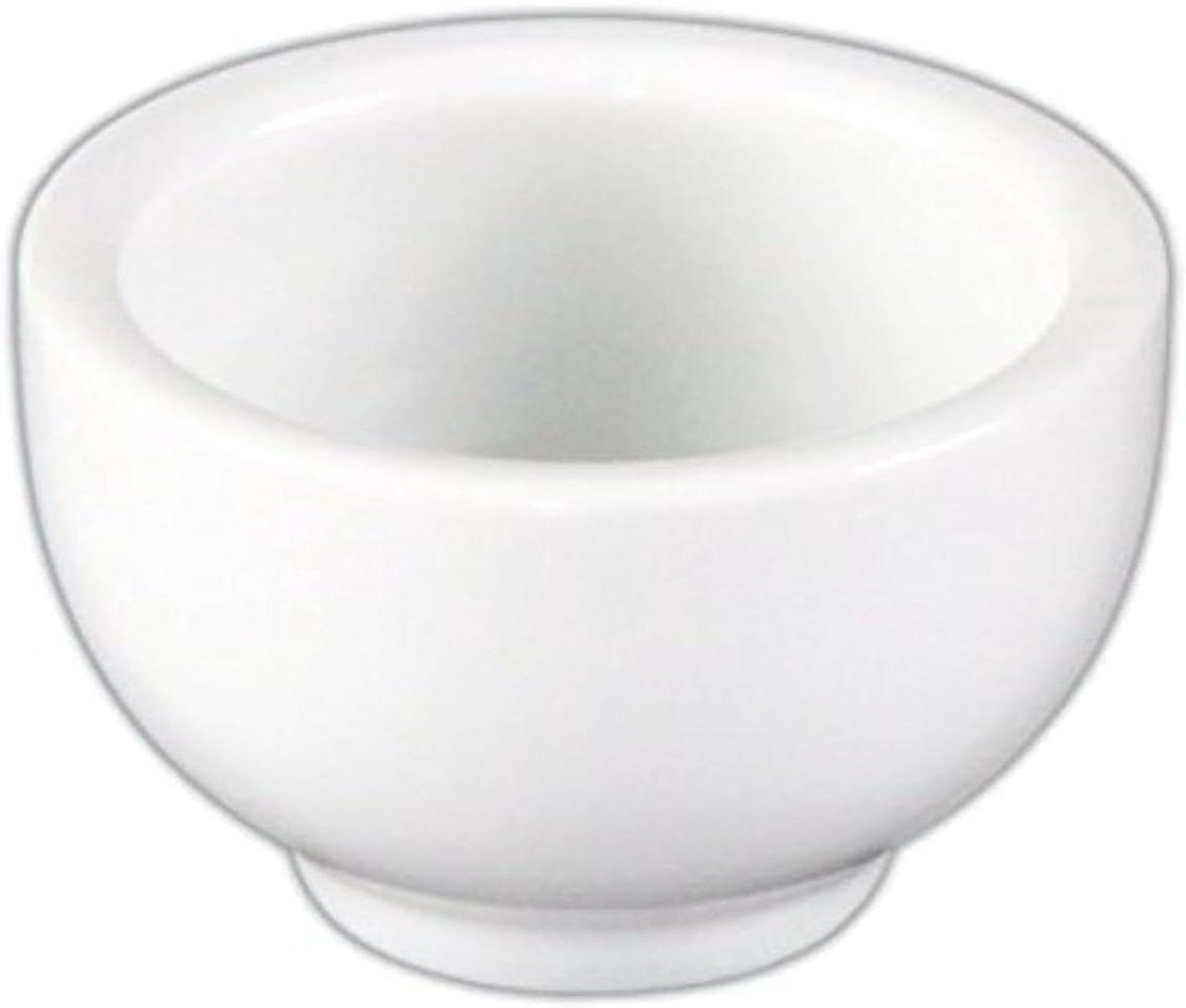 Porseleinen Schalen - Dipschaaltjes Sausbakjes - Fingerfood Serveren - Vaatwasser Magnetronbestendig - 7 cm Diameter - Wit
