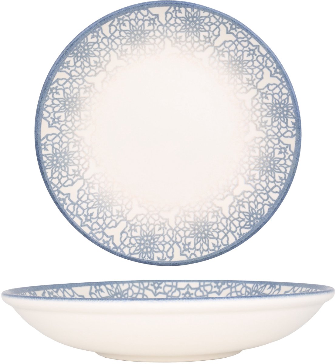 Kütahya Porselen Diepbord - Casa Blue - Porselein - 25 cm (1250cc) - set van 6