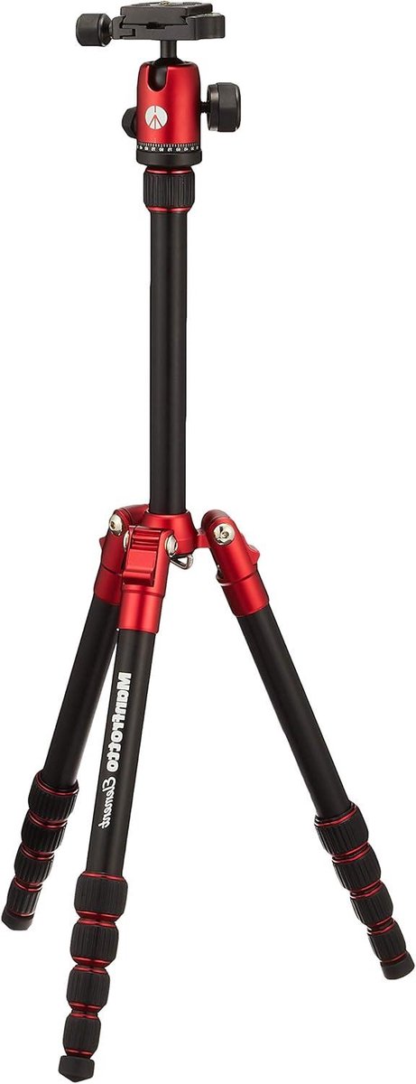 Fotostatief - Camera statief - Stabiliteit fotografie - Lichtgewicht aluminium - 143 cm - Rood